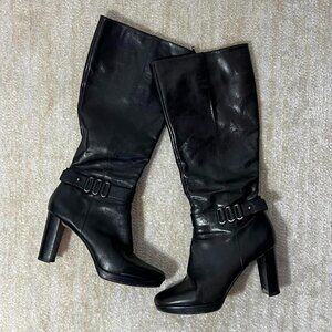 Black Leather Nine‎ West Knee High Boots